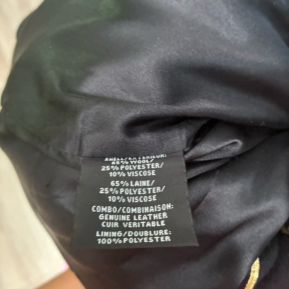 Badgley Mischka Black Trench Coat, wool blend - Picture 6 of 6